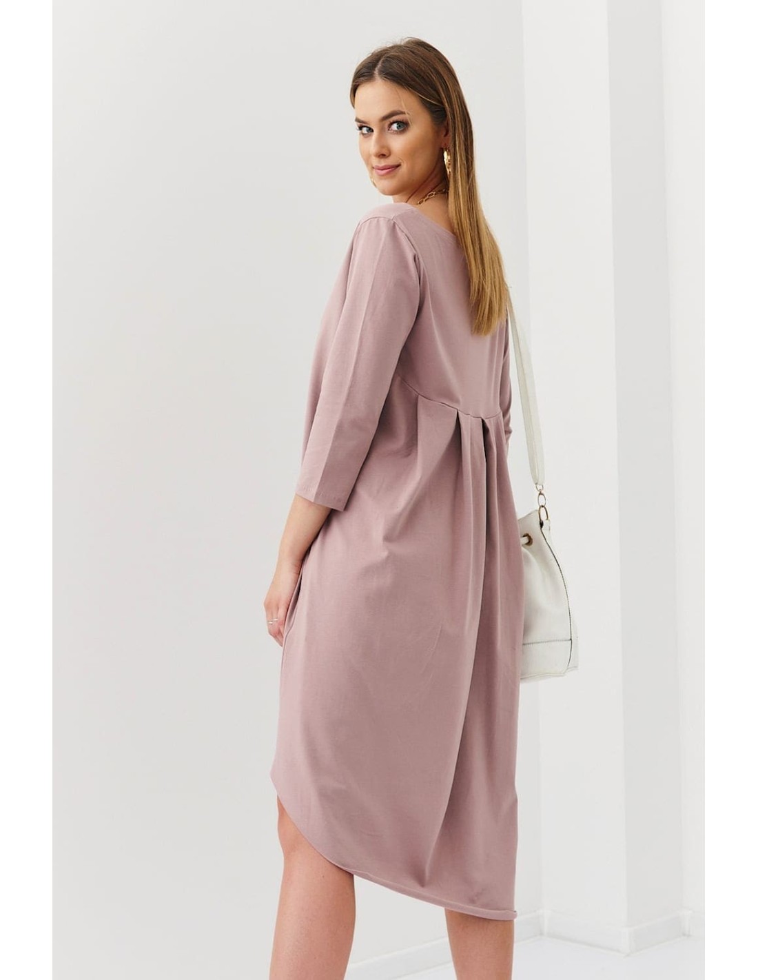 Asymmetric oversize cappuccino dress FK613 - Online store - Boutique